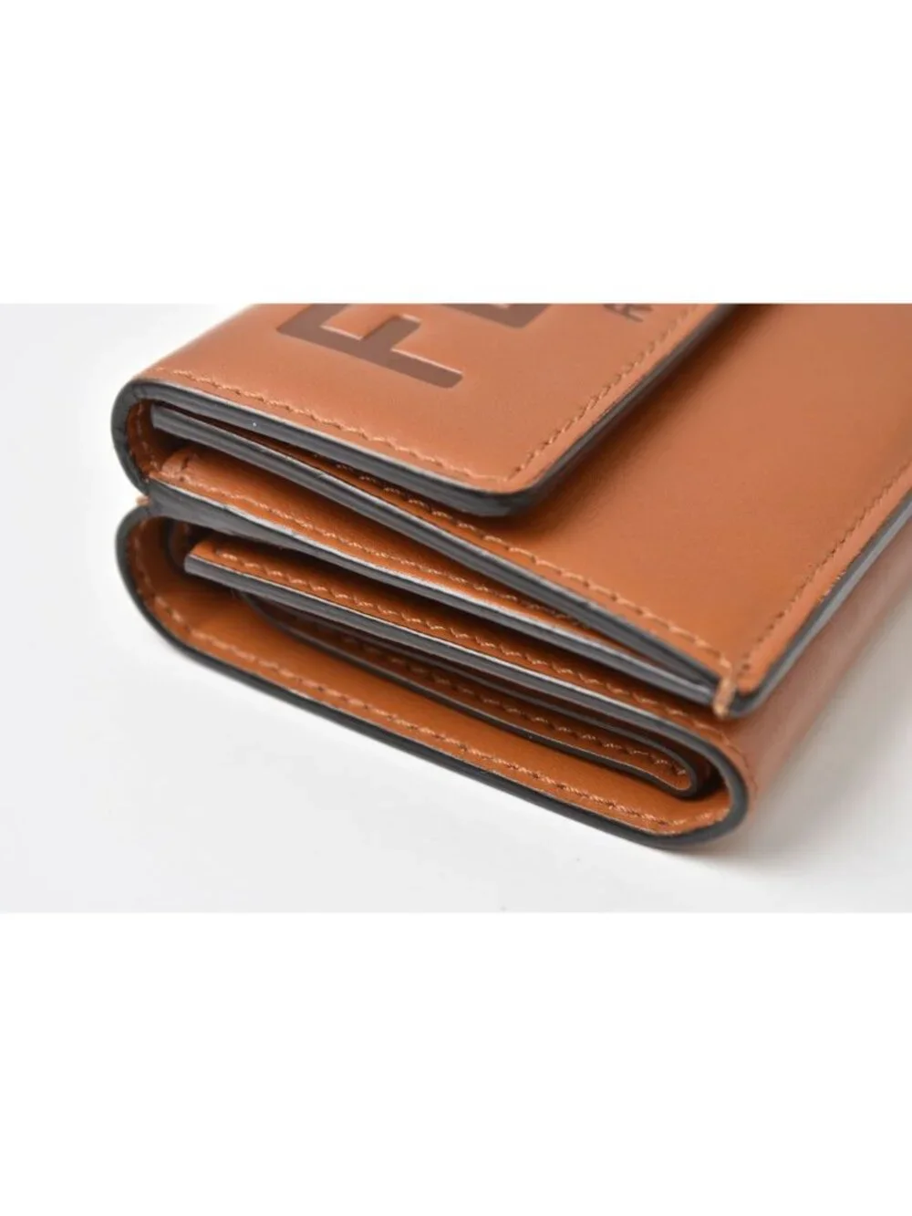 Fendi Wallet Mini Trifold Aayz Soft Leather Brown